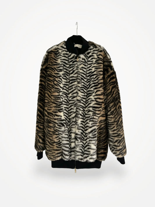Stella Mccartney Faux Fur Tiger Bomber Jacket