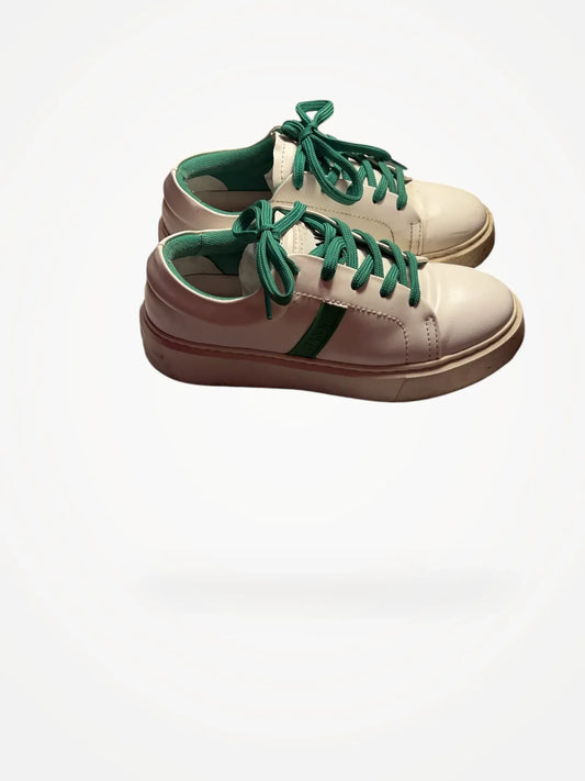 Ganni Kelly Green-skinnsneakers