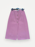 Prada New Pink Wool Slit Midi Skirt