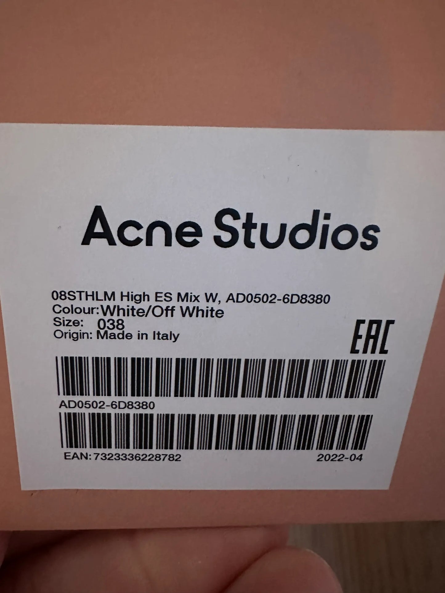 Acne Studios Sthlm High Es Mix W-sneakers NWOT
