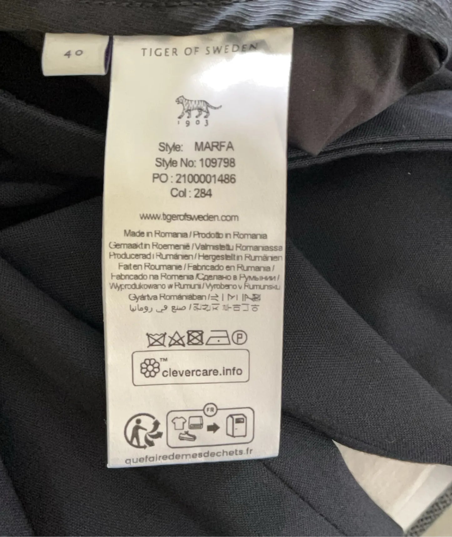 Tiger of Sweden Marfa Suit Trousers