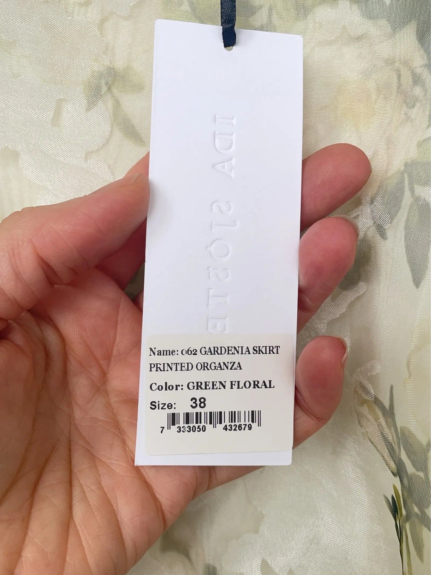 Ida Sjöstedt Gardenia Green Floral-kjol NWT