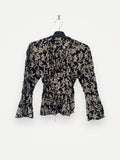 Malina Plisserade Små Sydda Veck Hela Blusen Blouse