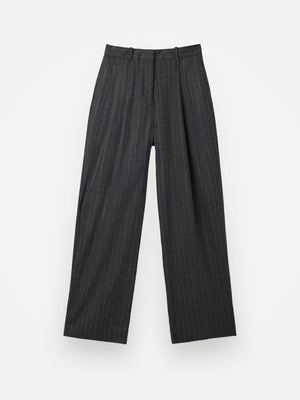 Dagmar Relaxed Pinstripe-ullkostymbyxor