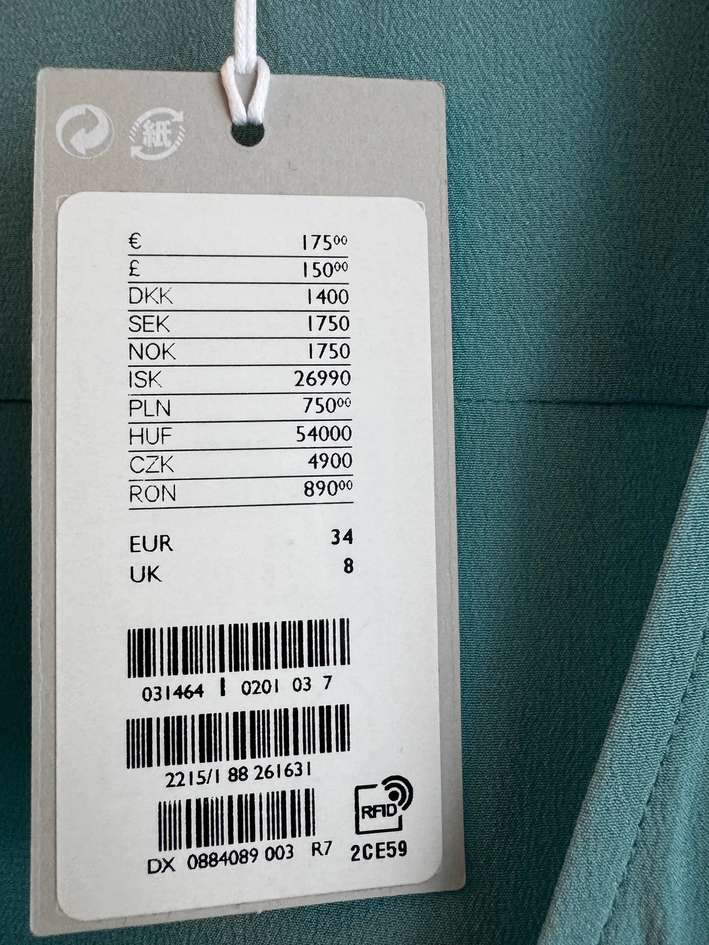 Cos-sidenklänning NWT