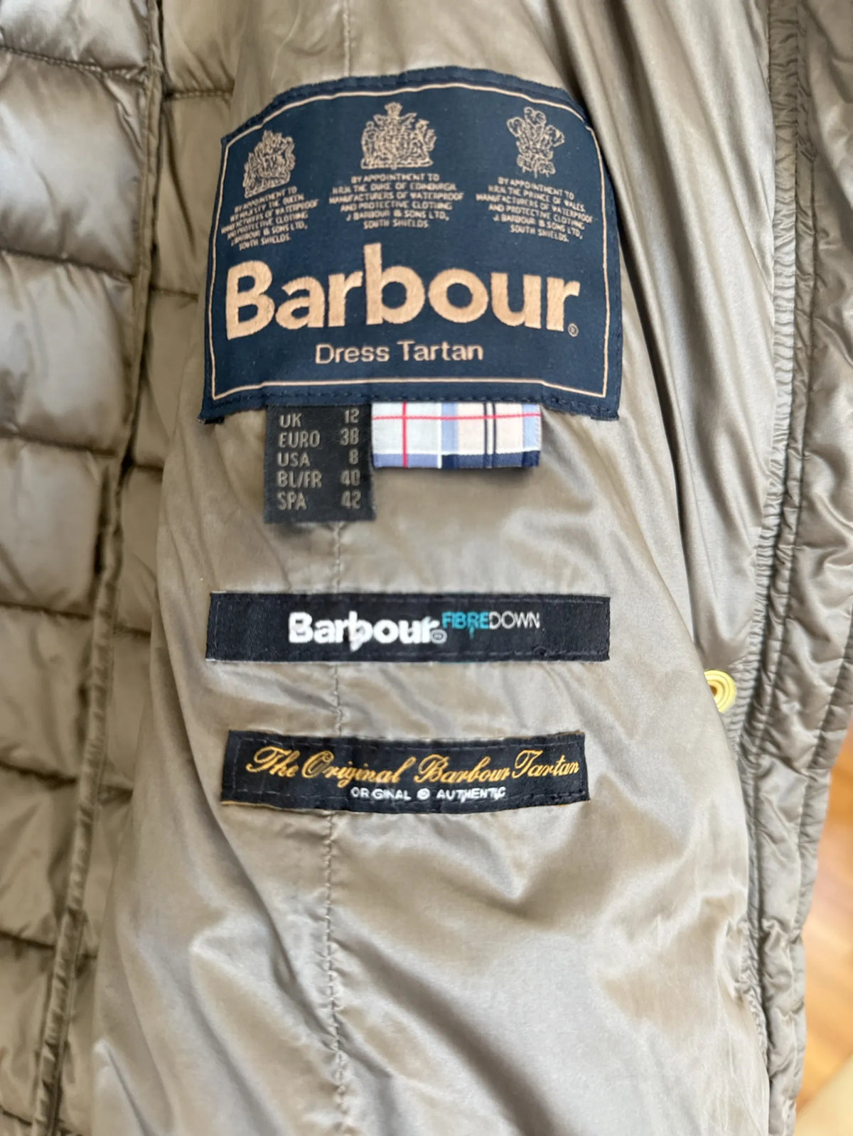 Barbour Dresstartan Puffer jacket