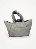 Chanel Terry Cotton Cc Beach Tote Bag