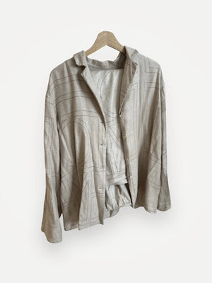 Toteme Monogram Flannel Pj Beige Melange Shirt