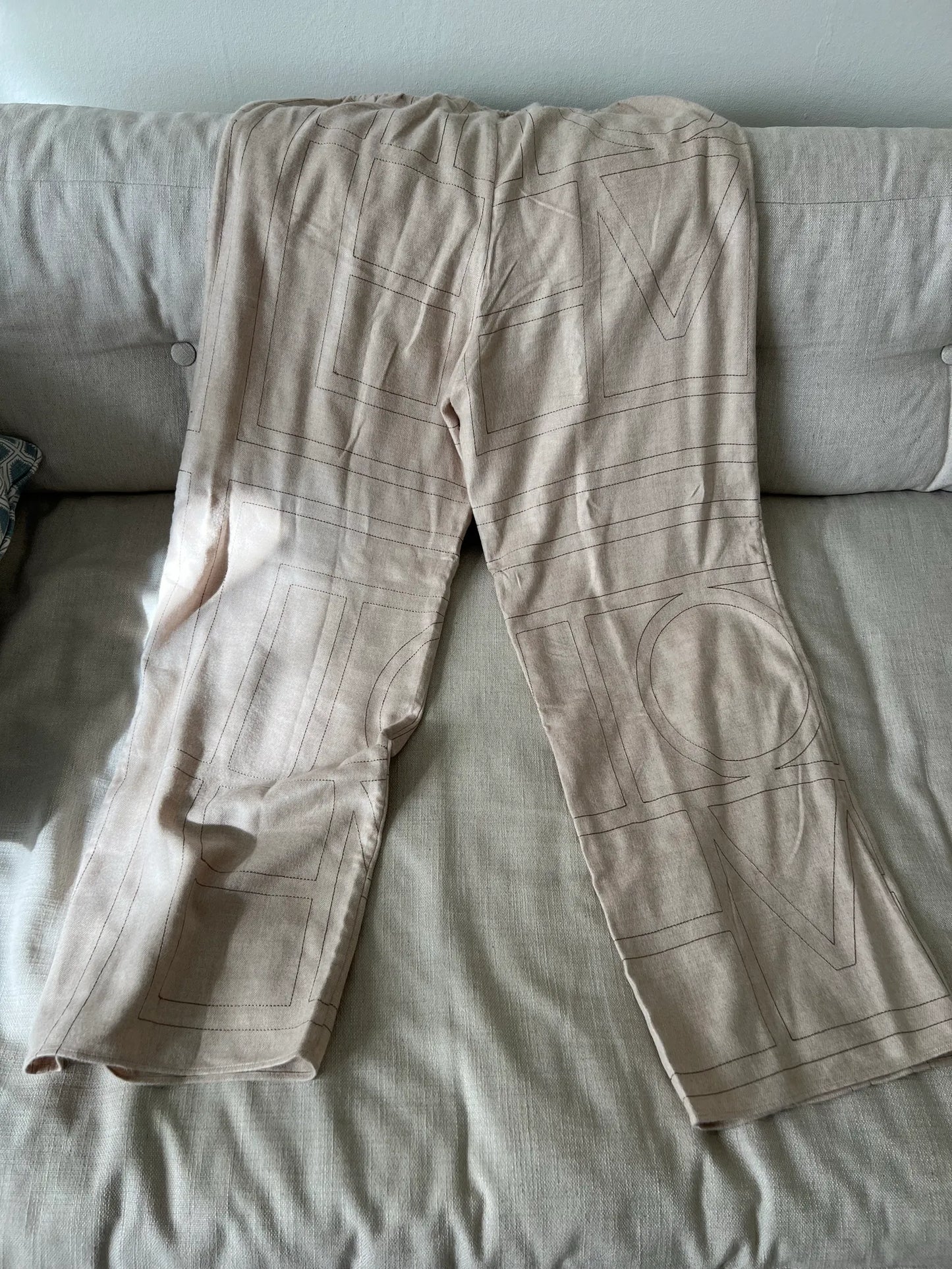 Toteme Monogram Flannel Pj Beige Melange Shirt