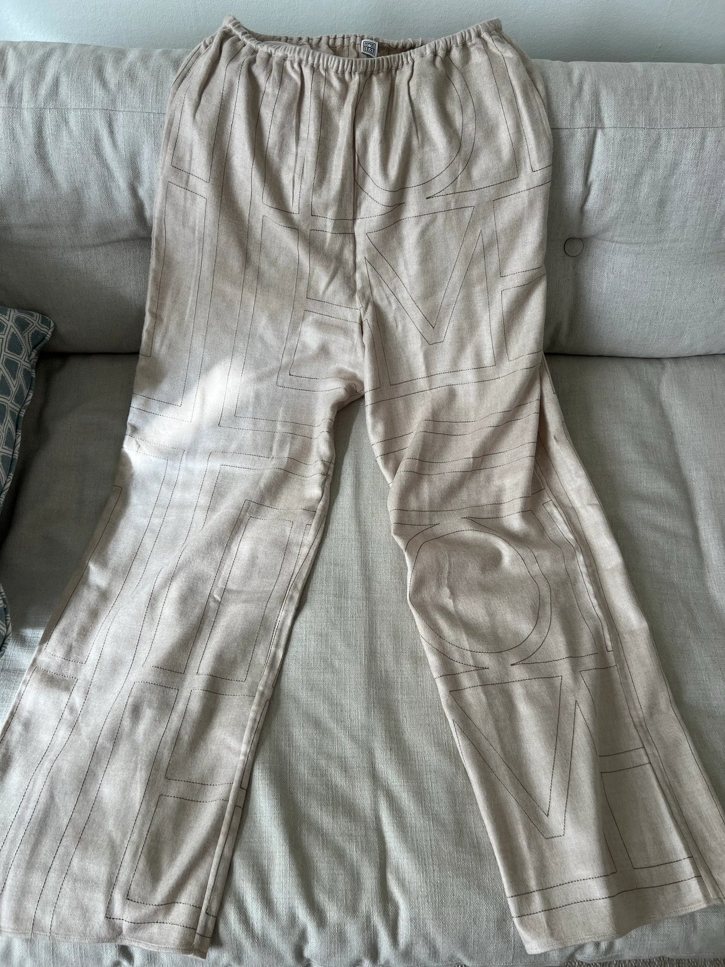 Toteme Monogram Flannel Pj Beige Melange Shirt