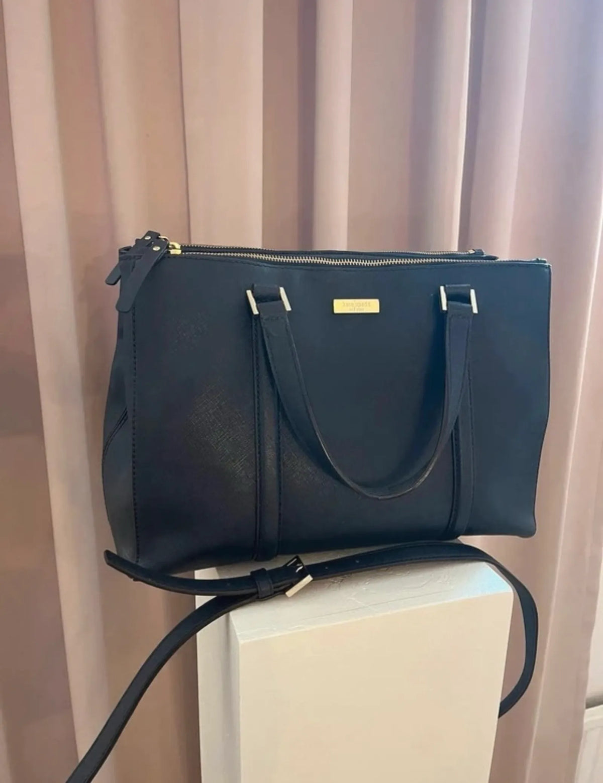 Kate Spade Blue Leather Mulberry Street Leighann Tote-skinnhandväska