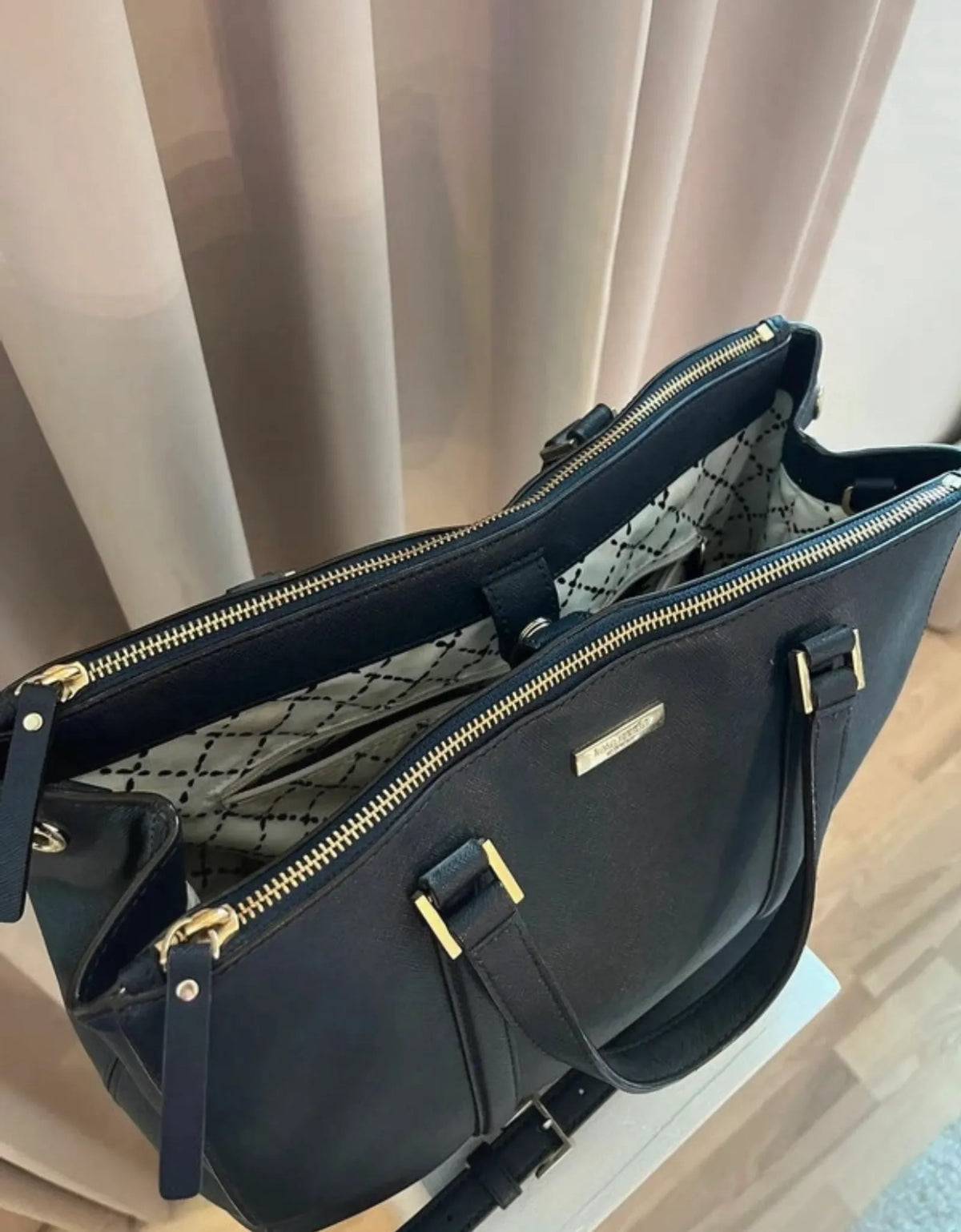 Kate Spade Blue Leather Mulberry Street Leighann Tote-skinnhandväska