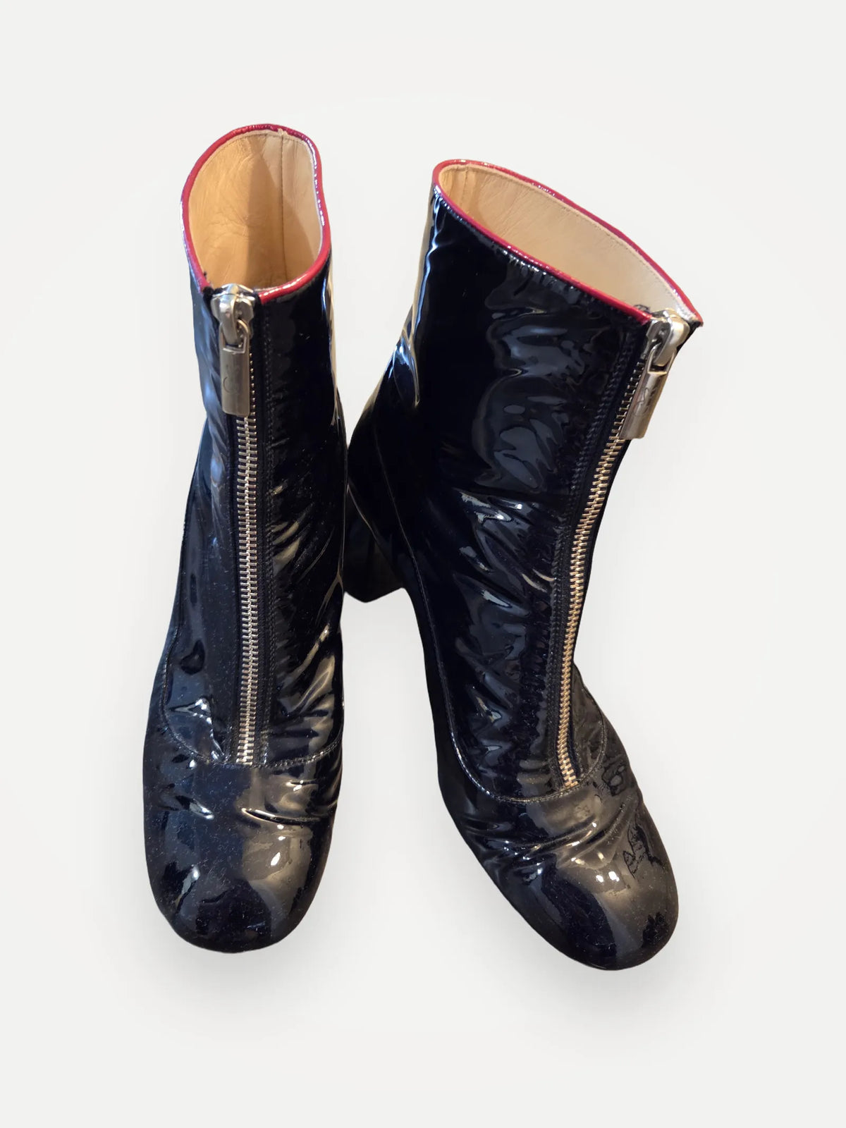 Camilla Elphick Piping Patent Boots