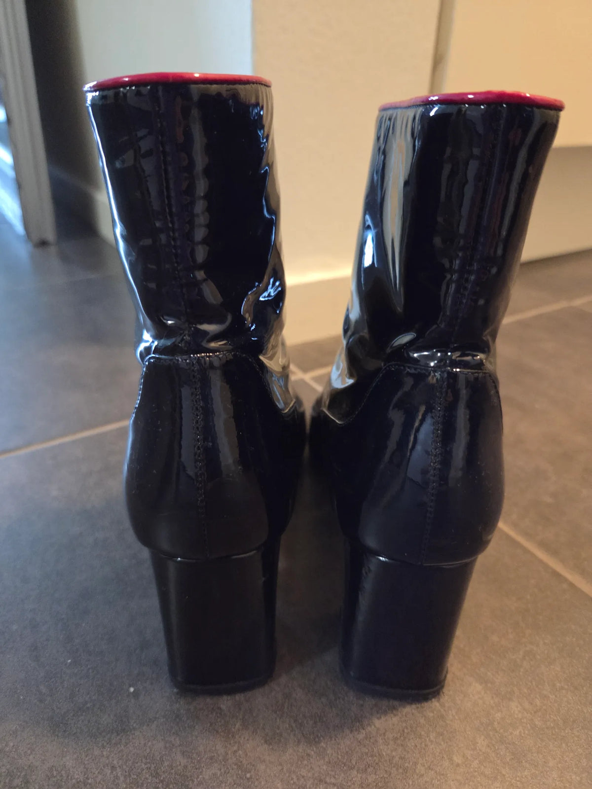 Camilla Elphick Piping Patent Boots