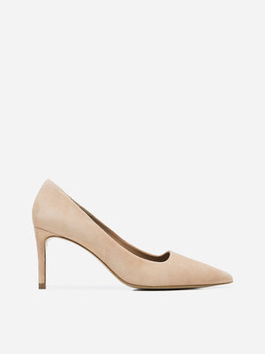 Flattered Charlie Sand Suede-klackar