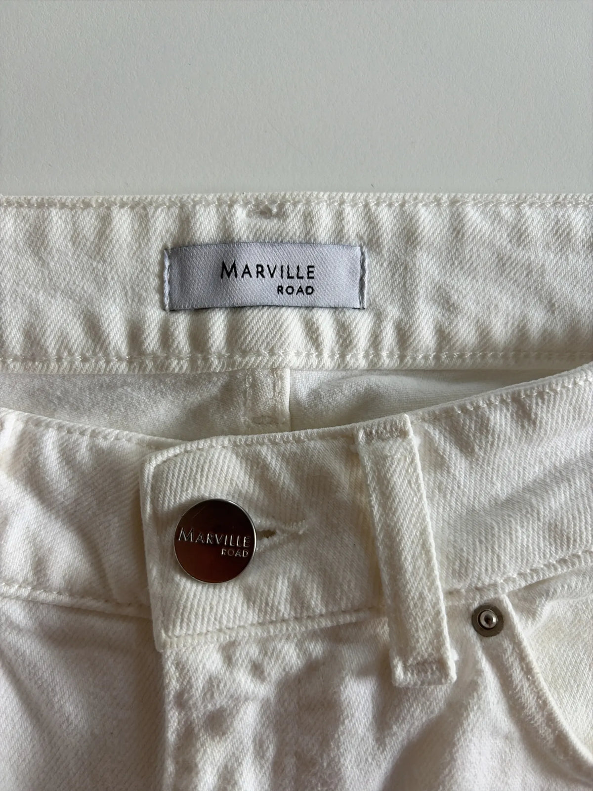 Marville Road Straight Off White Jeans