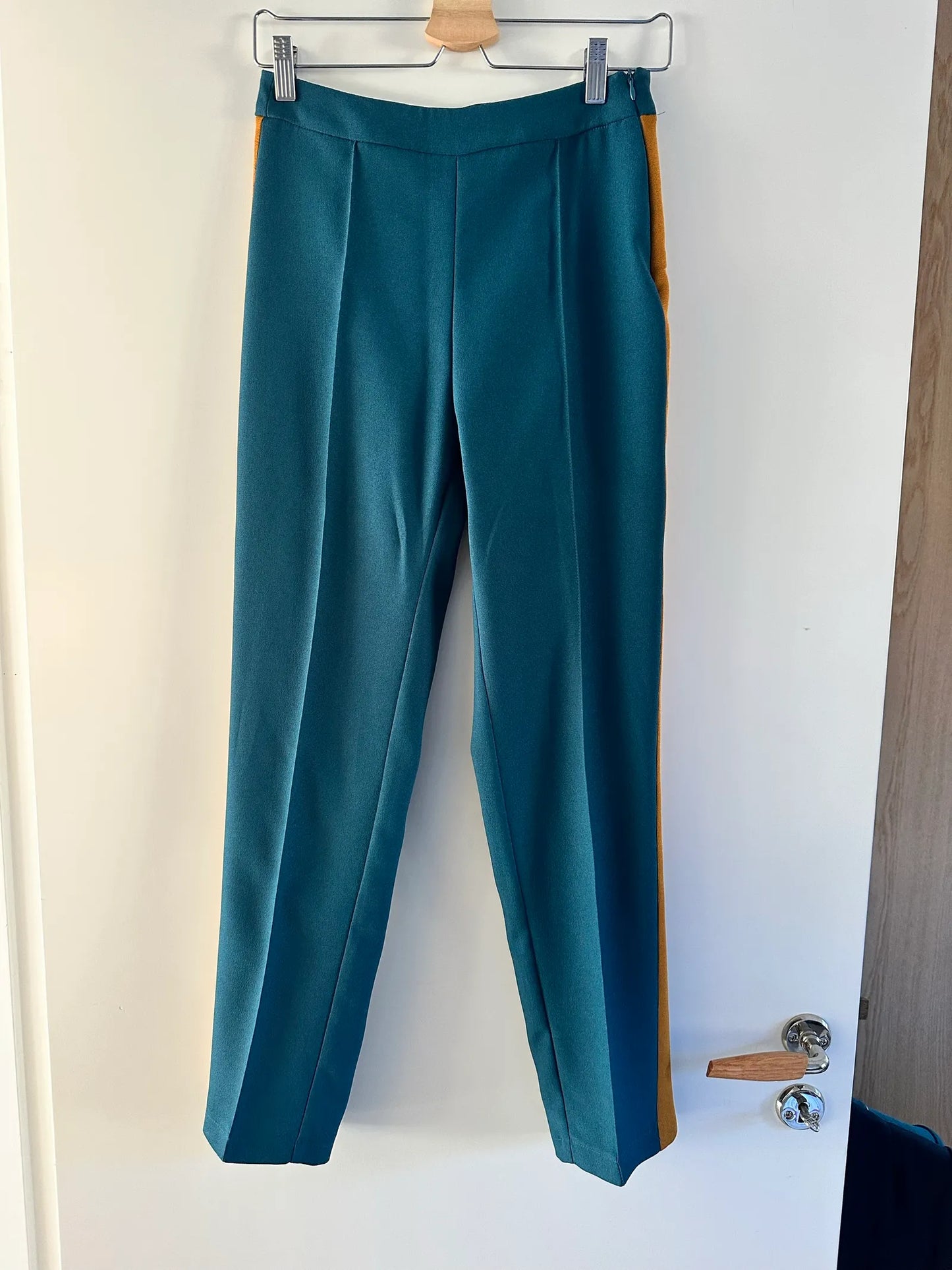 The Hebe Studio Hebe Smoking Emerald With Mustard Piping Suit