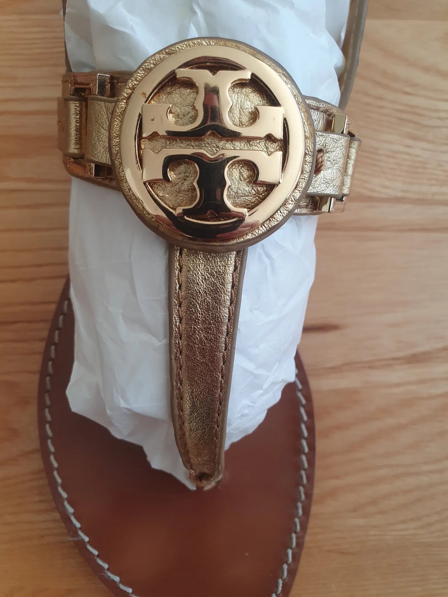 Tory Burch-skinnsandaler