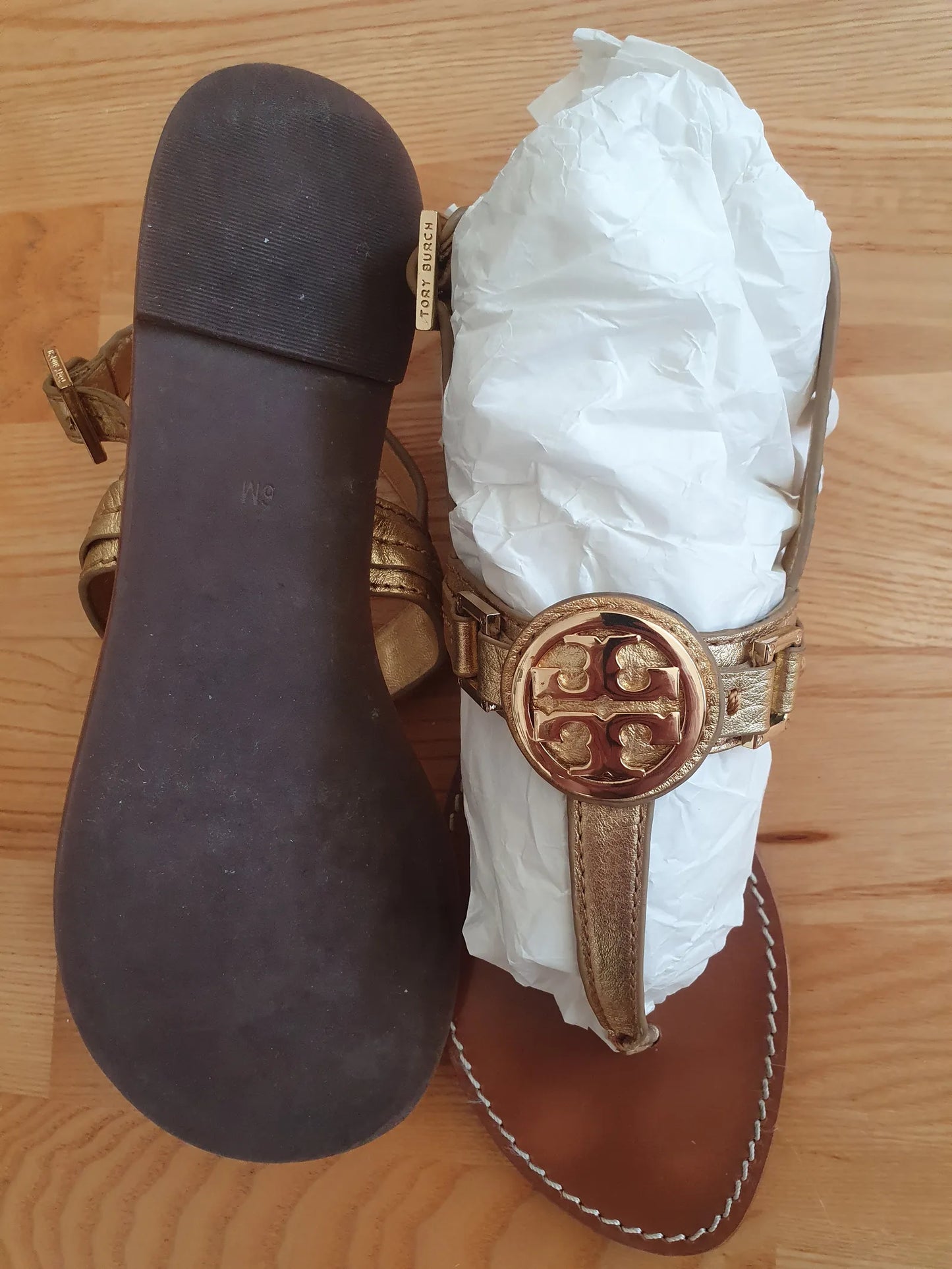 Tory Burch-skinnsandaler