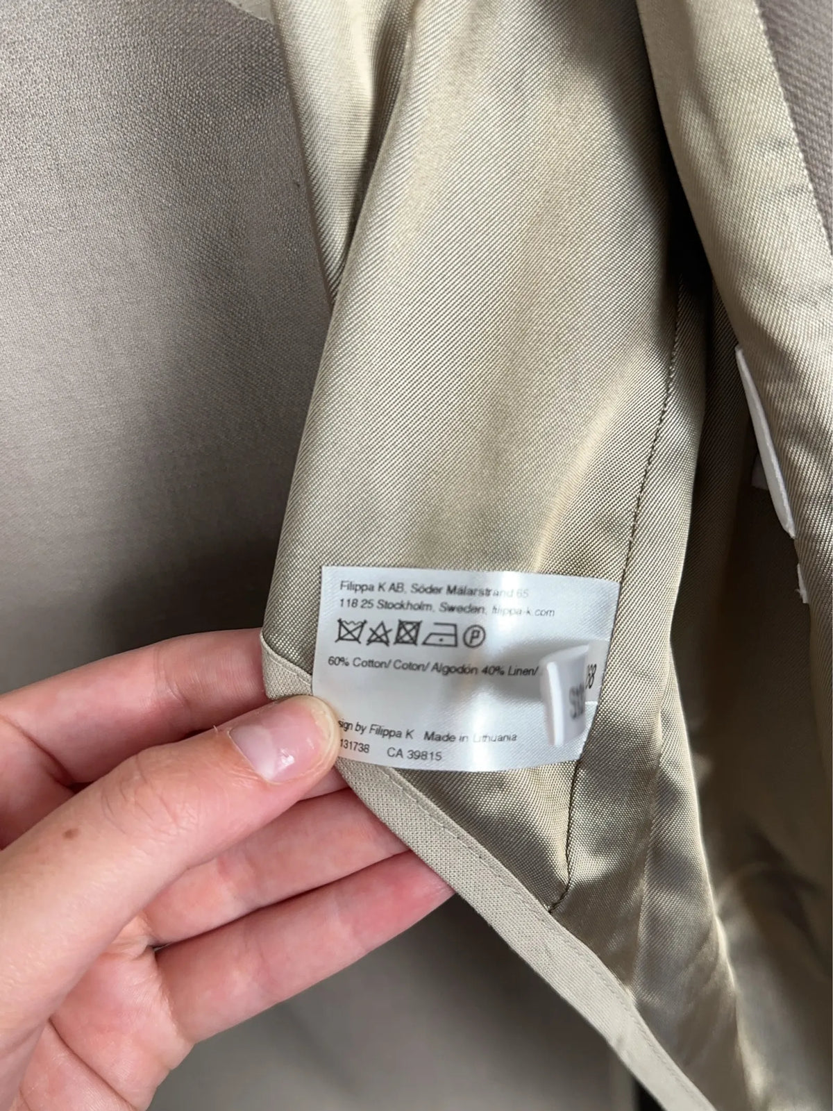 Filippa K Linen Structure-väst NWT