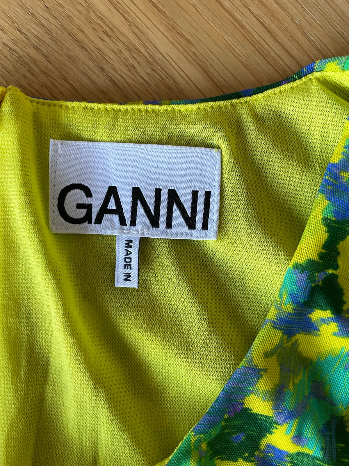 Ganni Ruched Mesh Mini-klänning