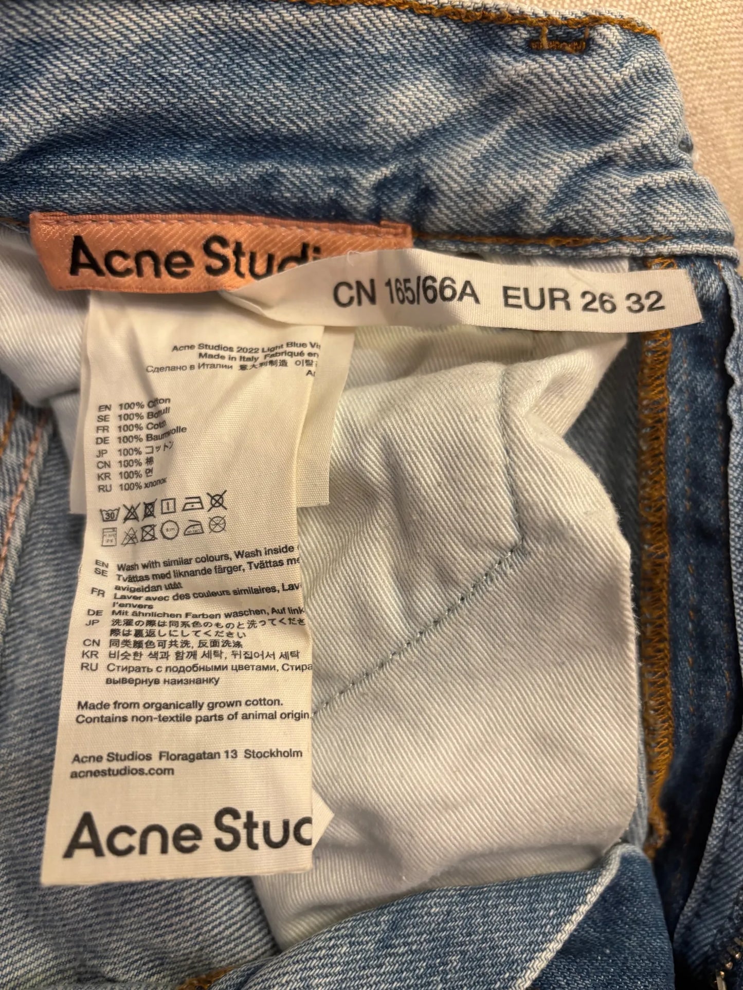 Acne Studios 2022 Light Blue Vintage-jeans