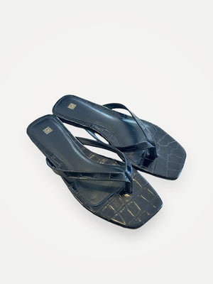 Toteme Croco Embossed Flip-flops