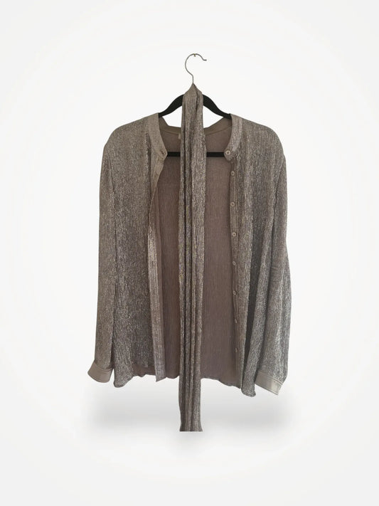 Tory Burch Metallic-sidenblus
