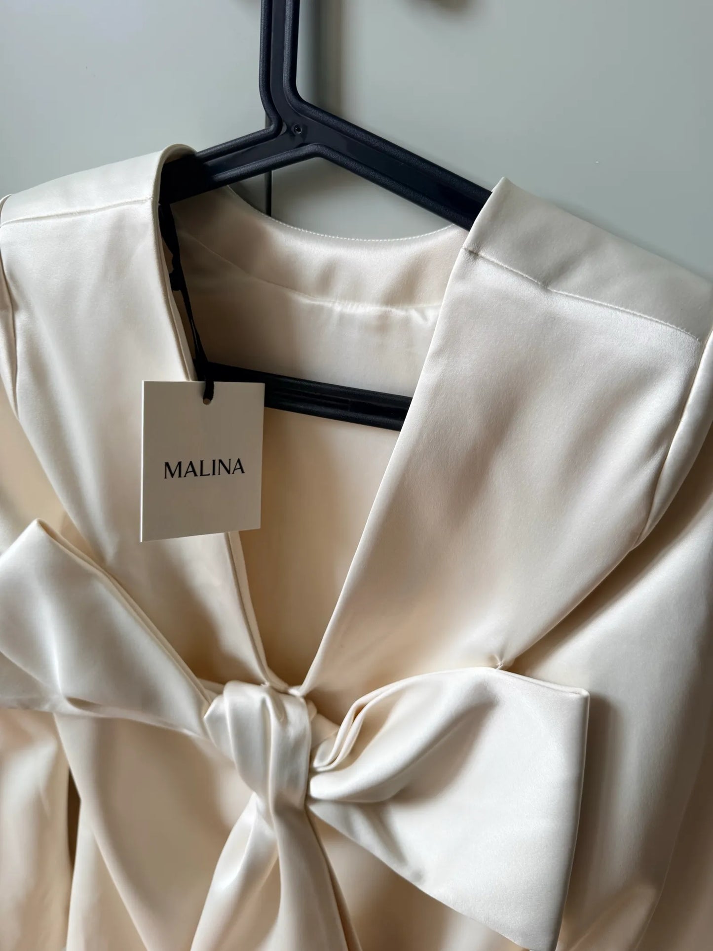 By Malina Elna Bow Detailed Mini Dress