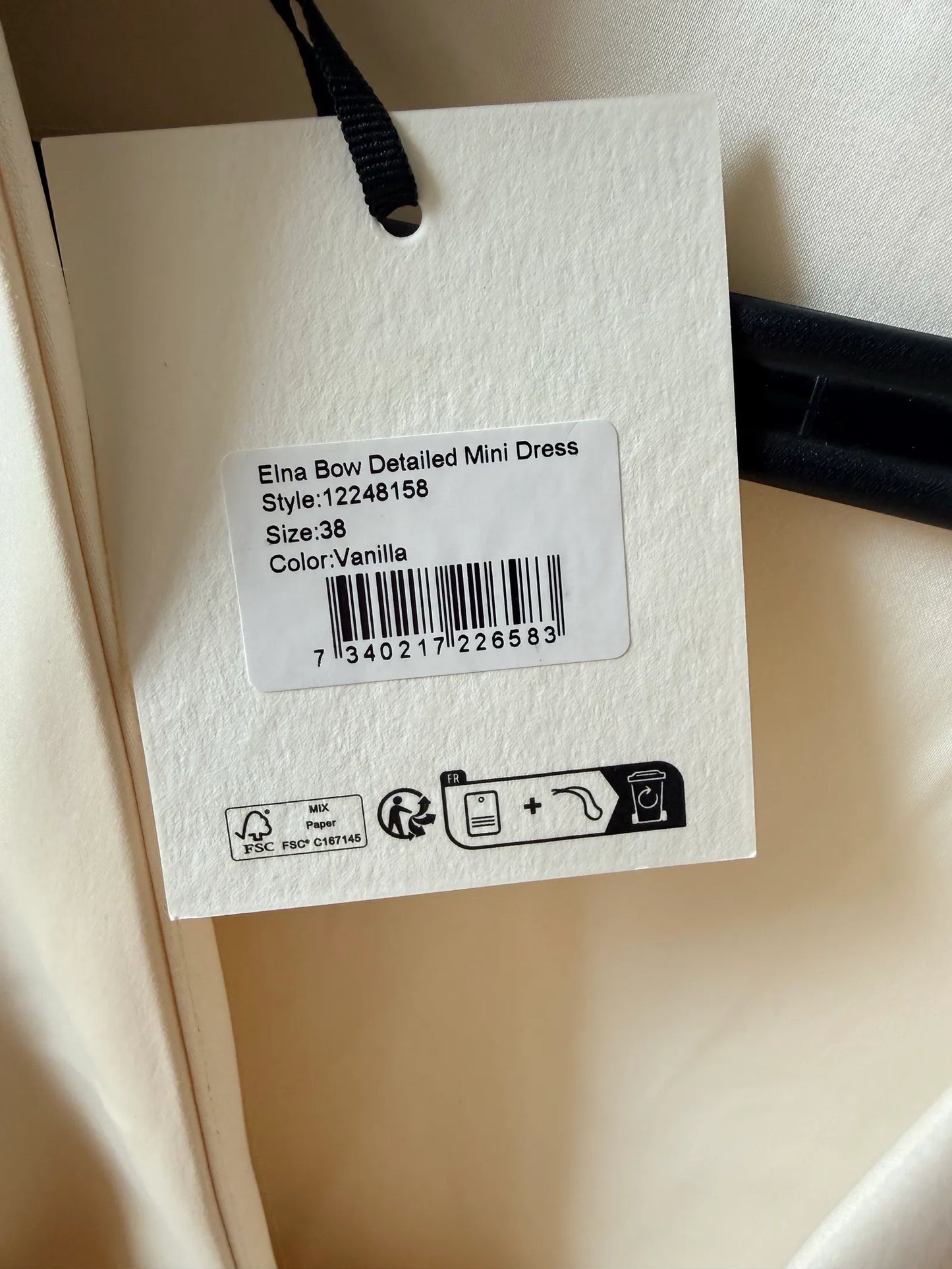 By Malina Elna Bow Detailed Mini Dress