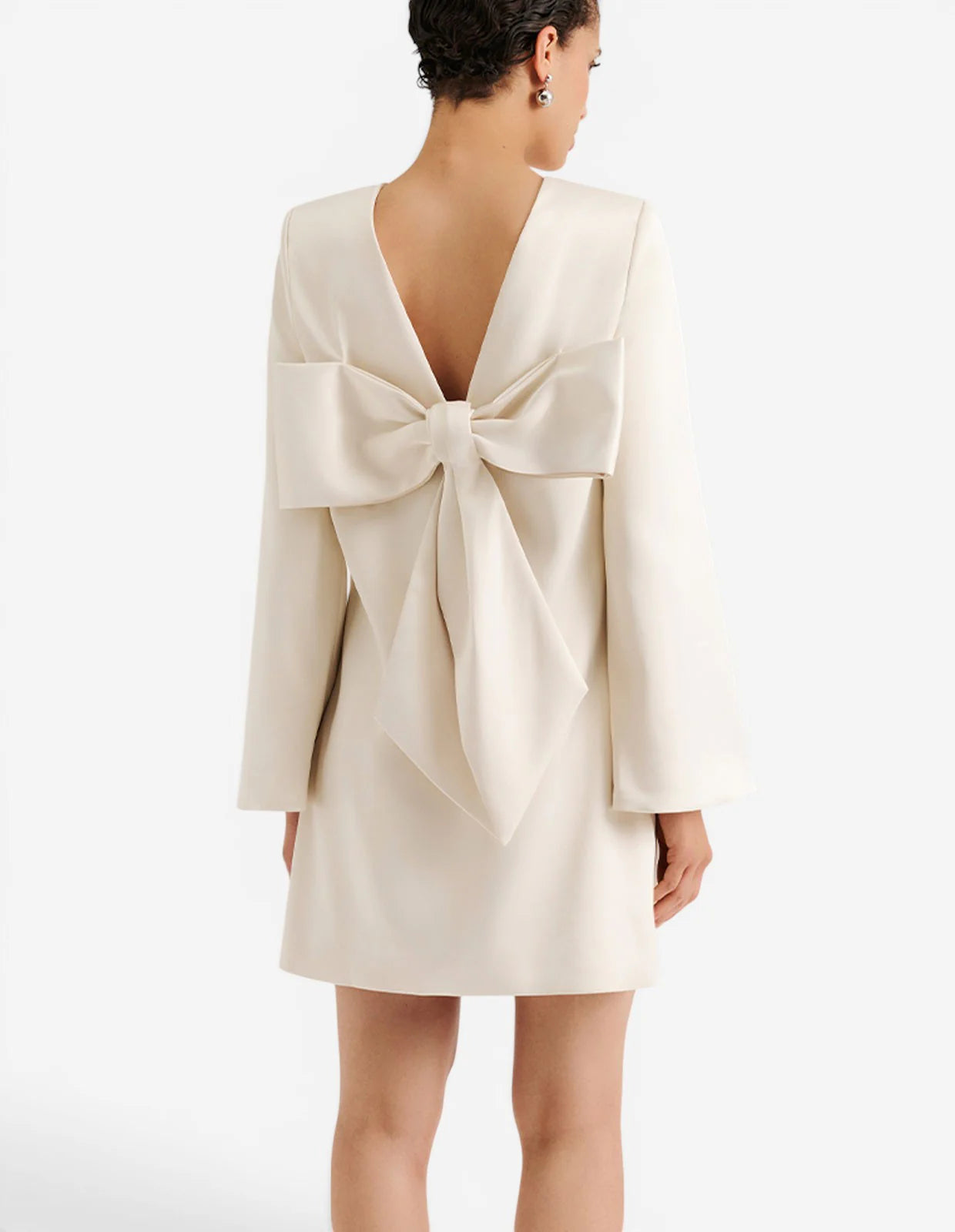 By Malina Elna Bow Detailed Mini Dress