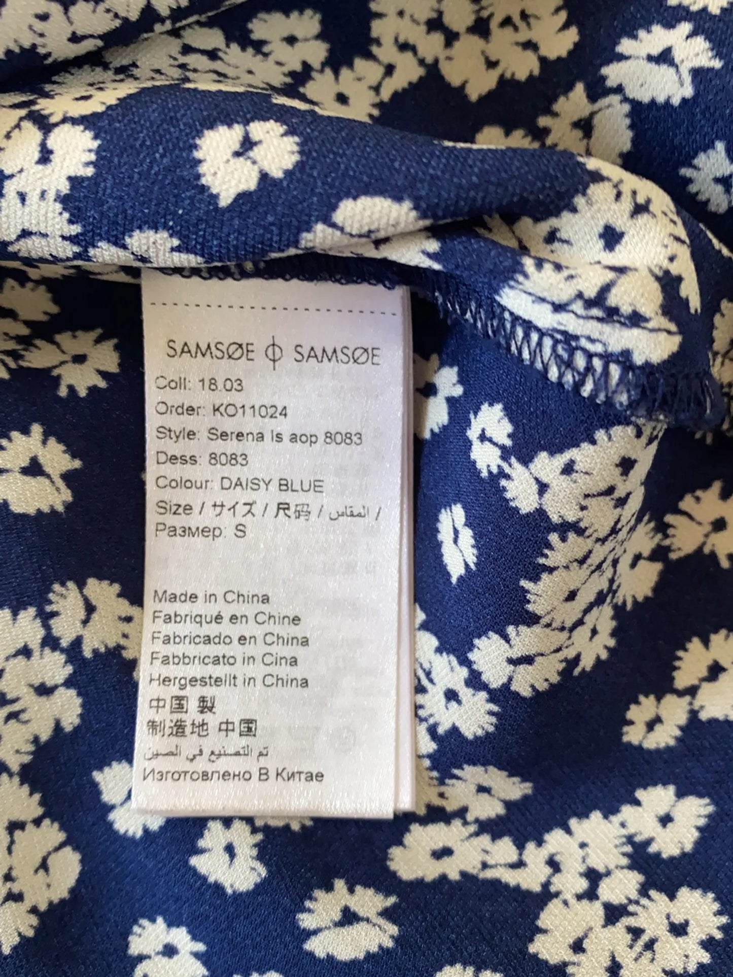 Samsøe Samsøe Serena Is Aop 8083 Daisy Blue-blus