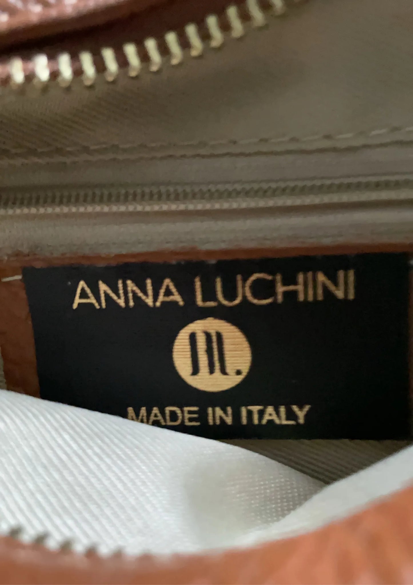 Anna Luchini-skinnaxelremsväska NWOT