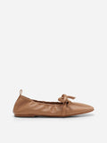 Flattered Polly Cognac Leather-skinnballerinaskor NWT