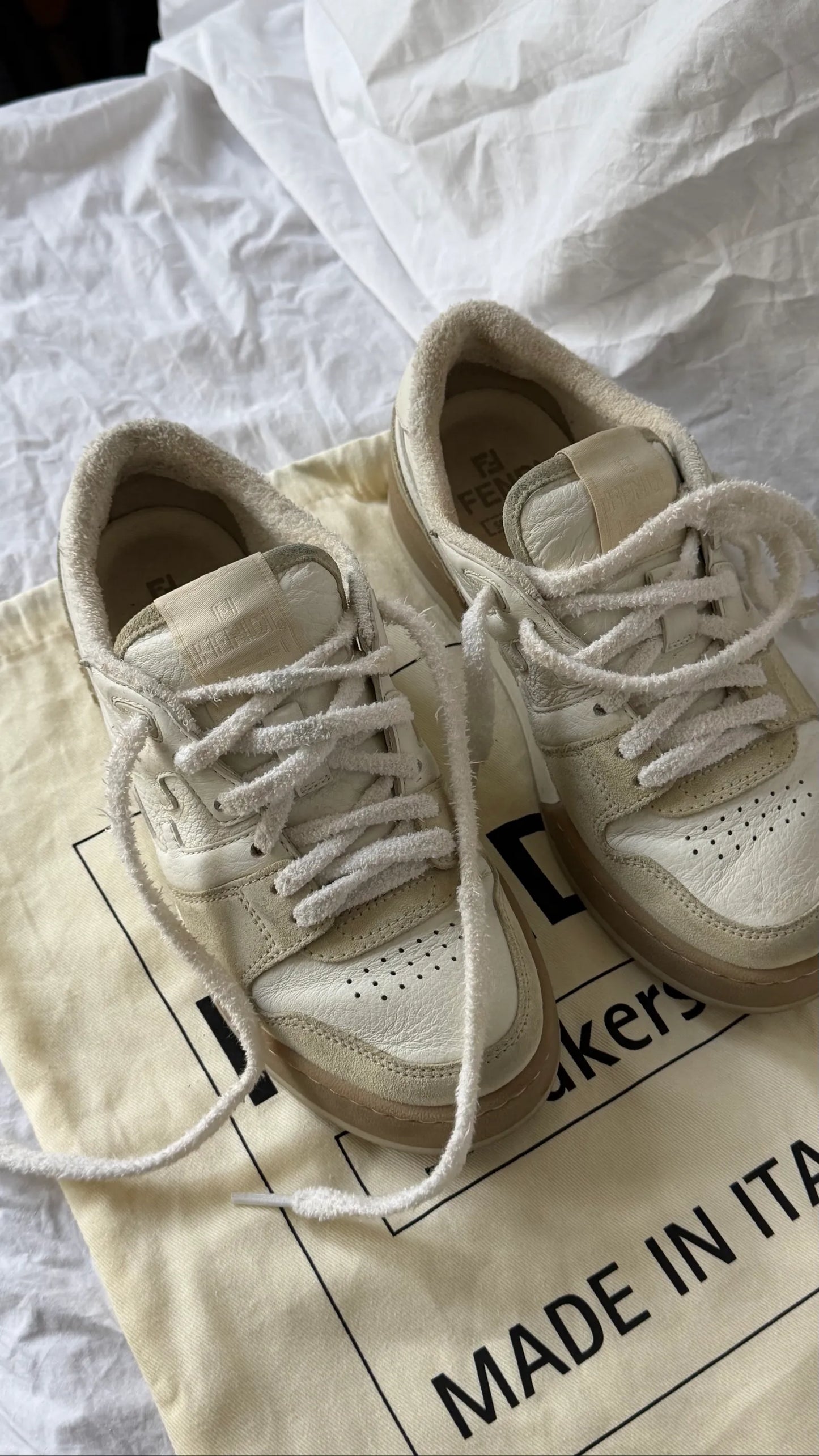 Fendi Match-skinnsneakers