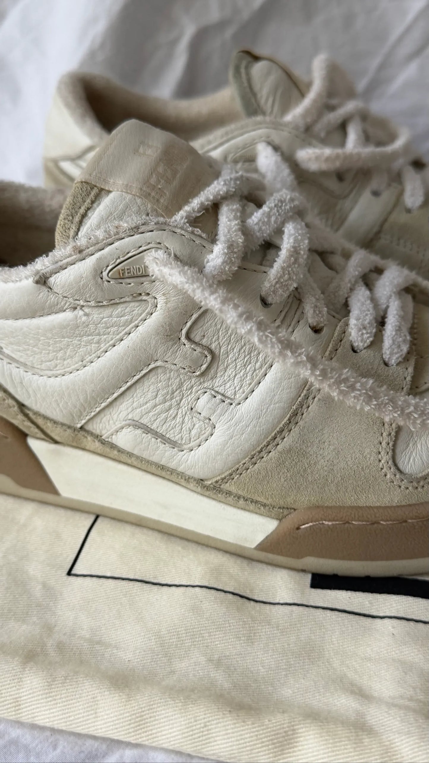 Fendi Match-skinnsneakers