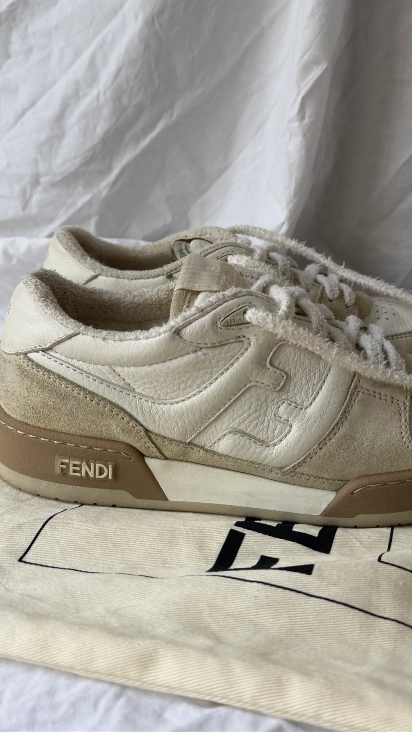Fendi Match-skinnsneakers
