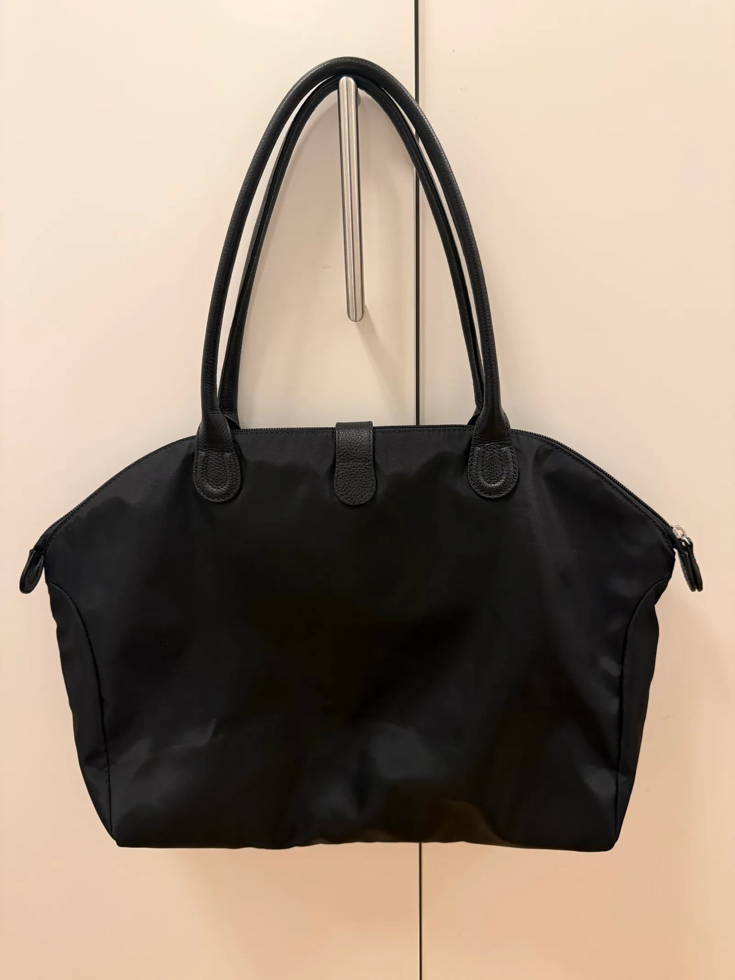 Aigner Piccolina Horseshoe Nylon Tote Shoulder bag