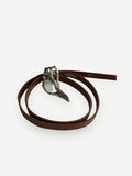 Rodebjer Shell Belt Brunt Läder Med Silver Spänne Belt