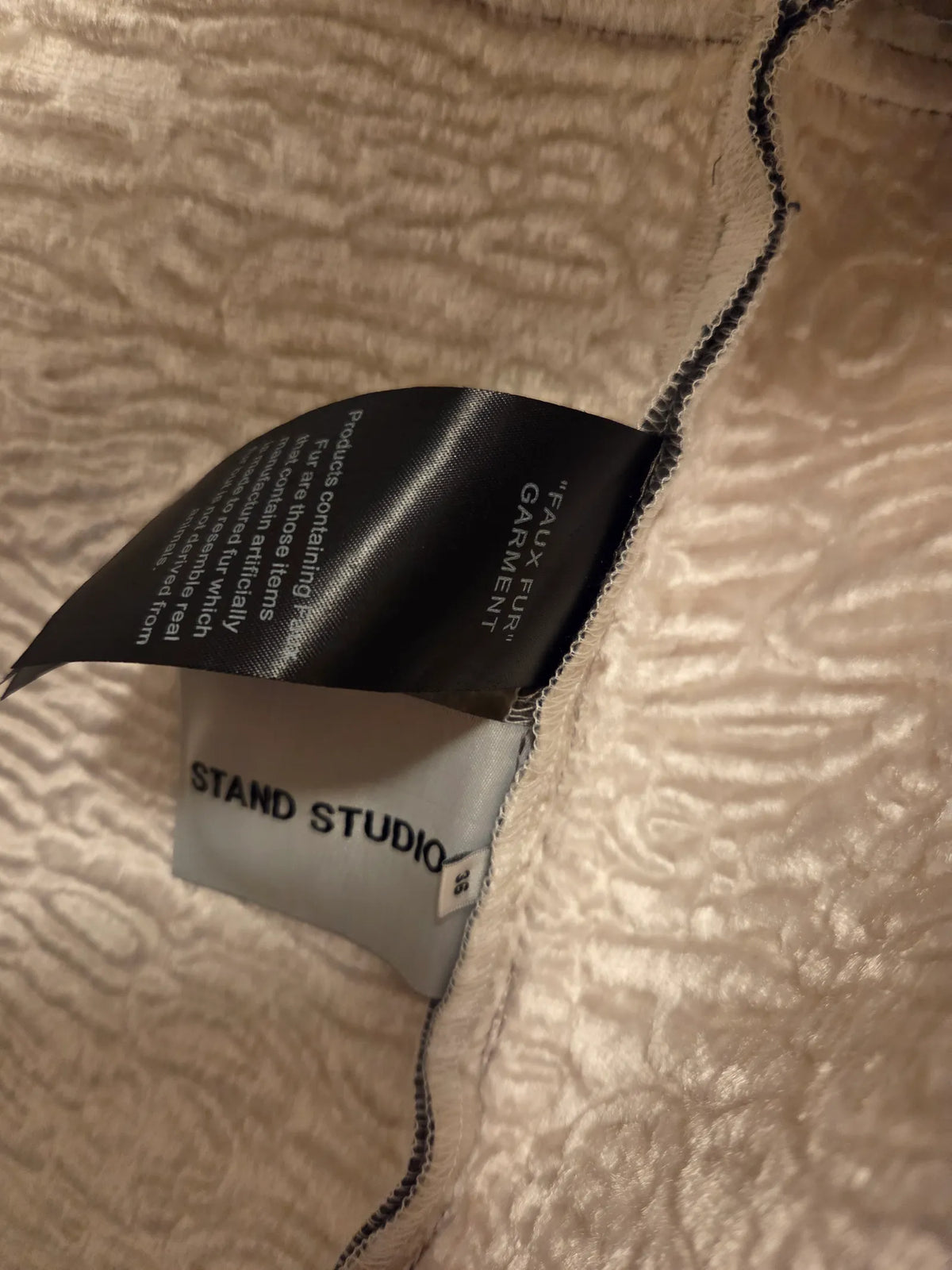 Stand Studio Faux Fur Garment-kappa NWOT
