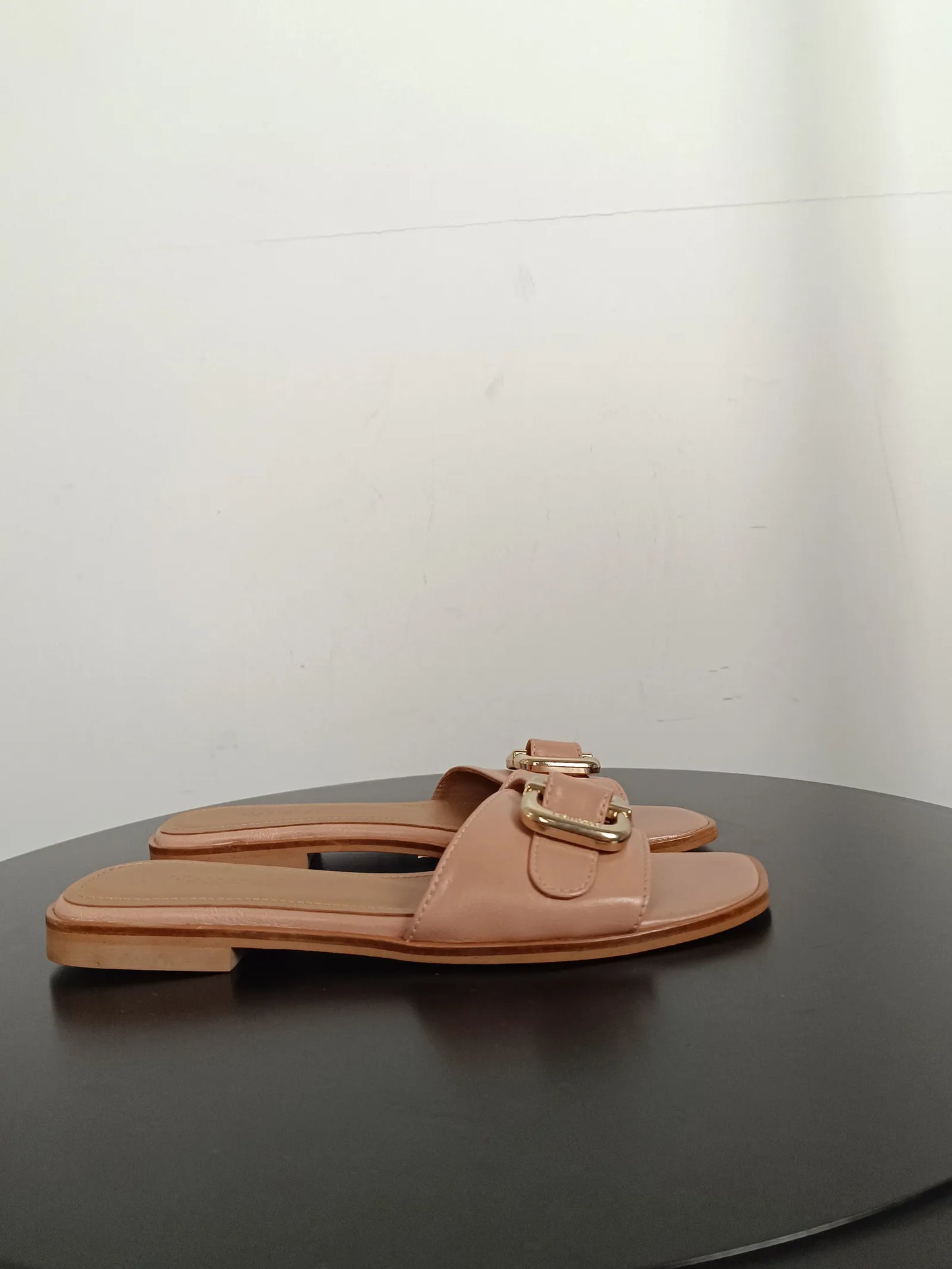 Flattered Mimi Pink-skinnsandaler