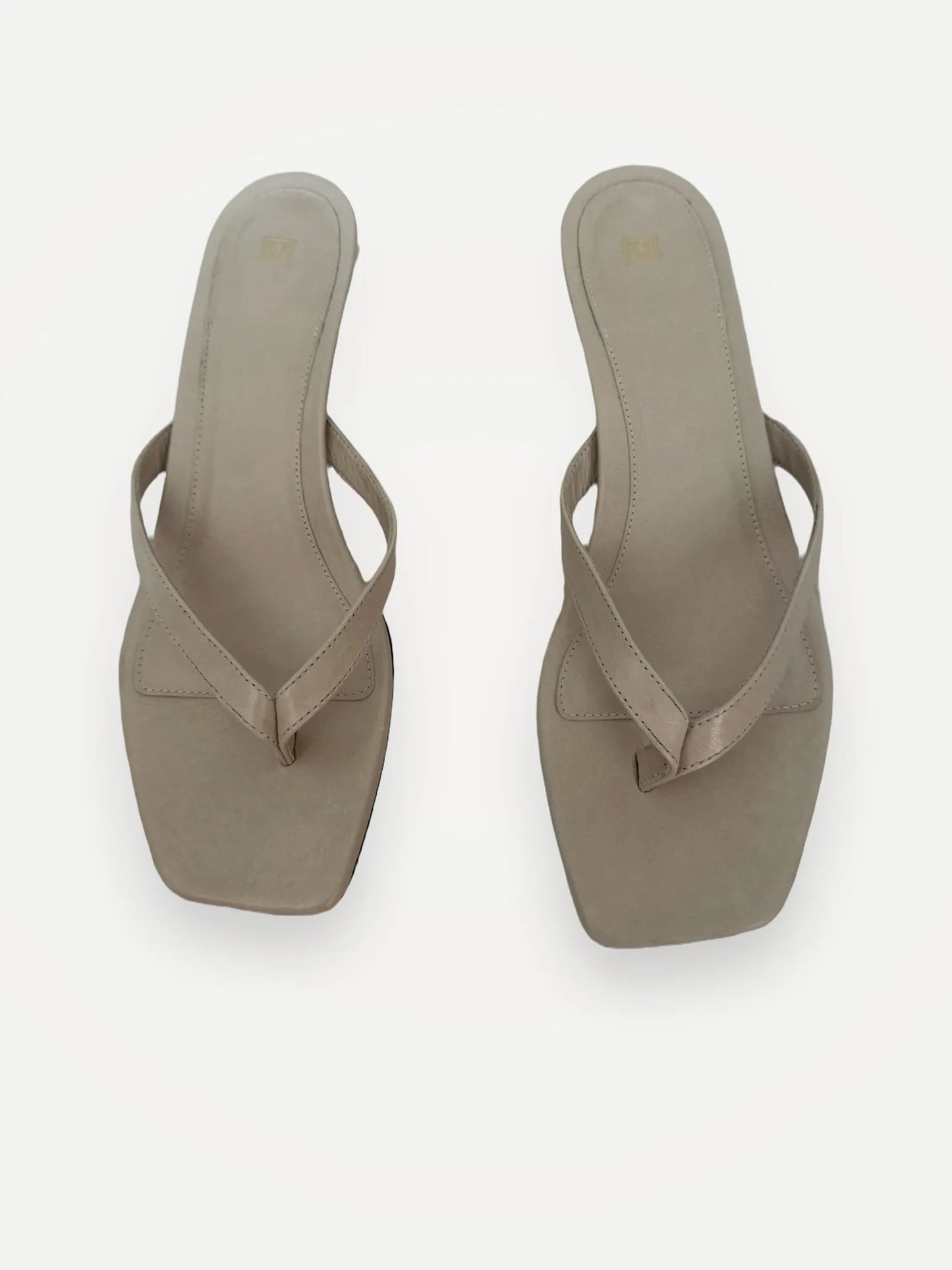 Toteme Leather Heeled Flip Flops Black Flip-flops