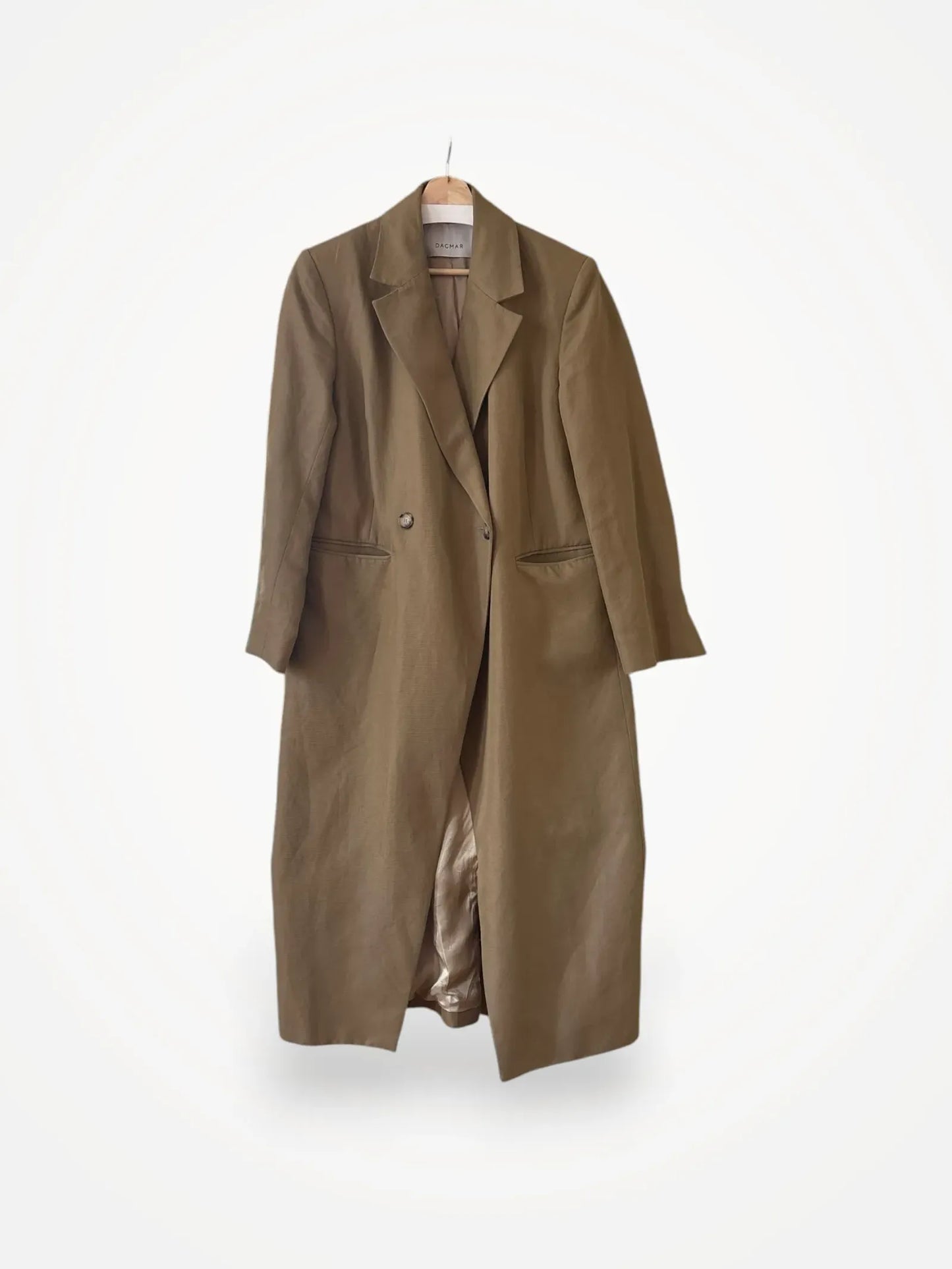 Dagmar Double Breasted Linen-linnekappa