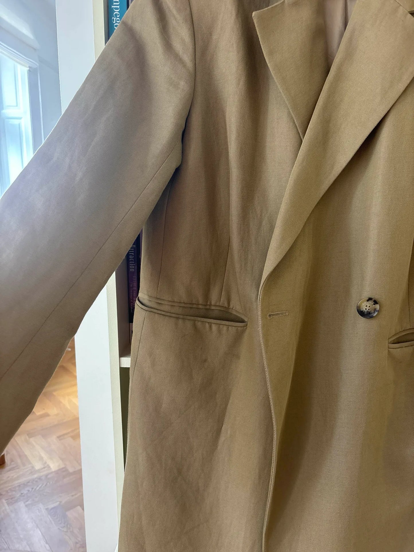 Dagmar Double Breasted Linen-linnekappa