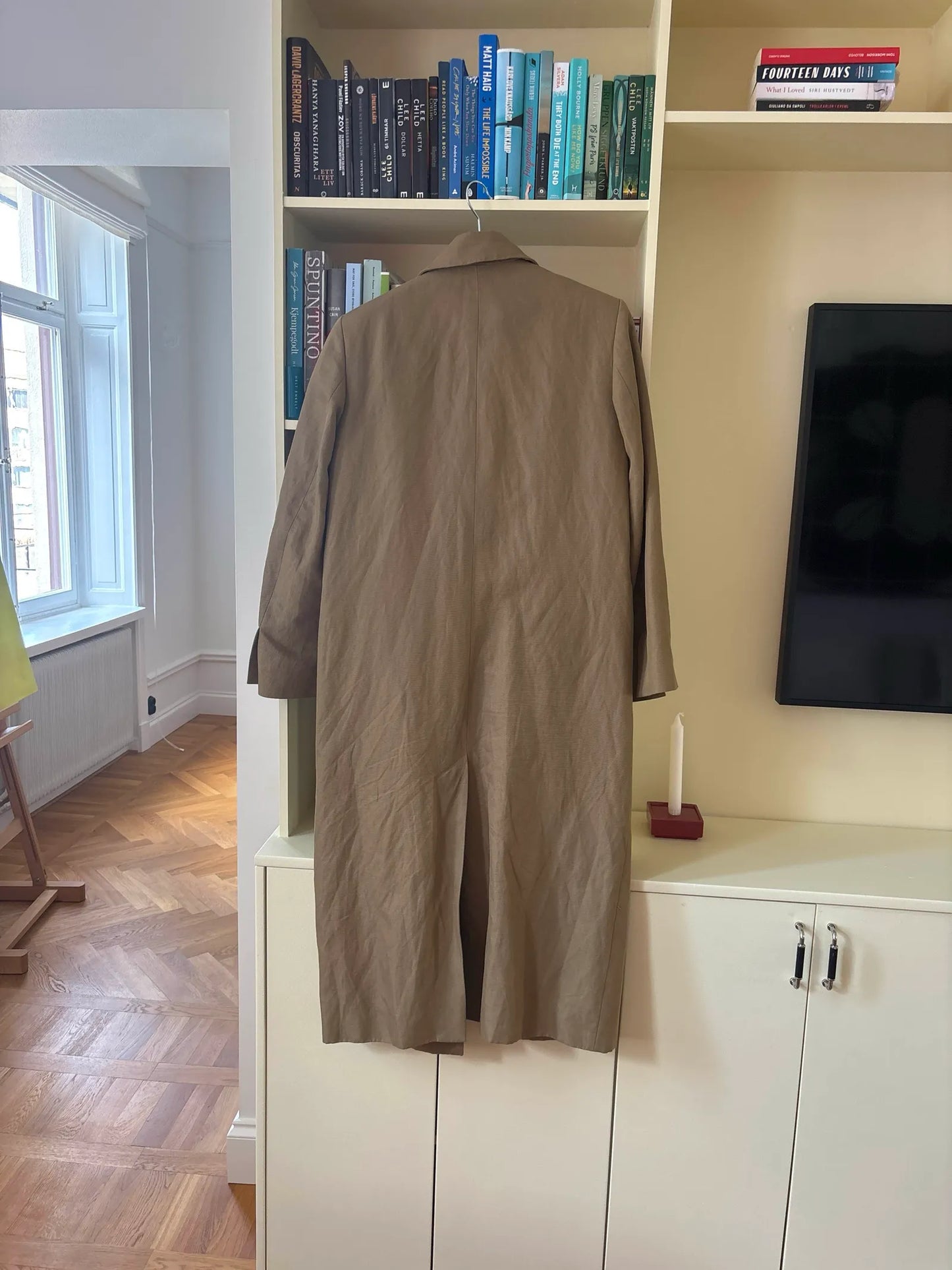 Dagmar Double Breasted Linen-linnekappa