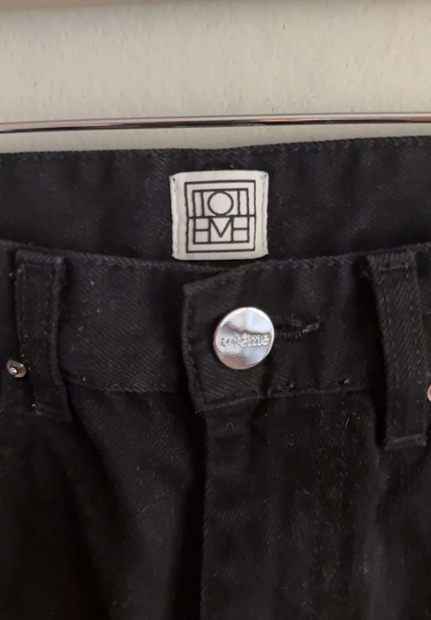 Toteme Twisted Seam Denim Faded Black-jeans