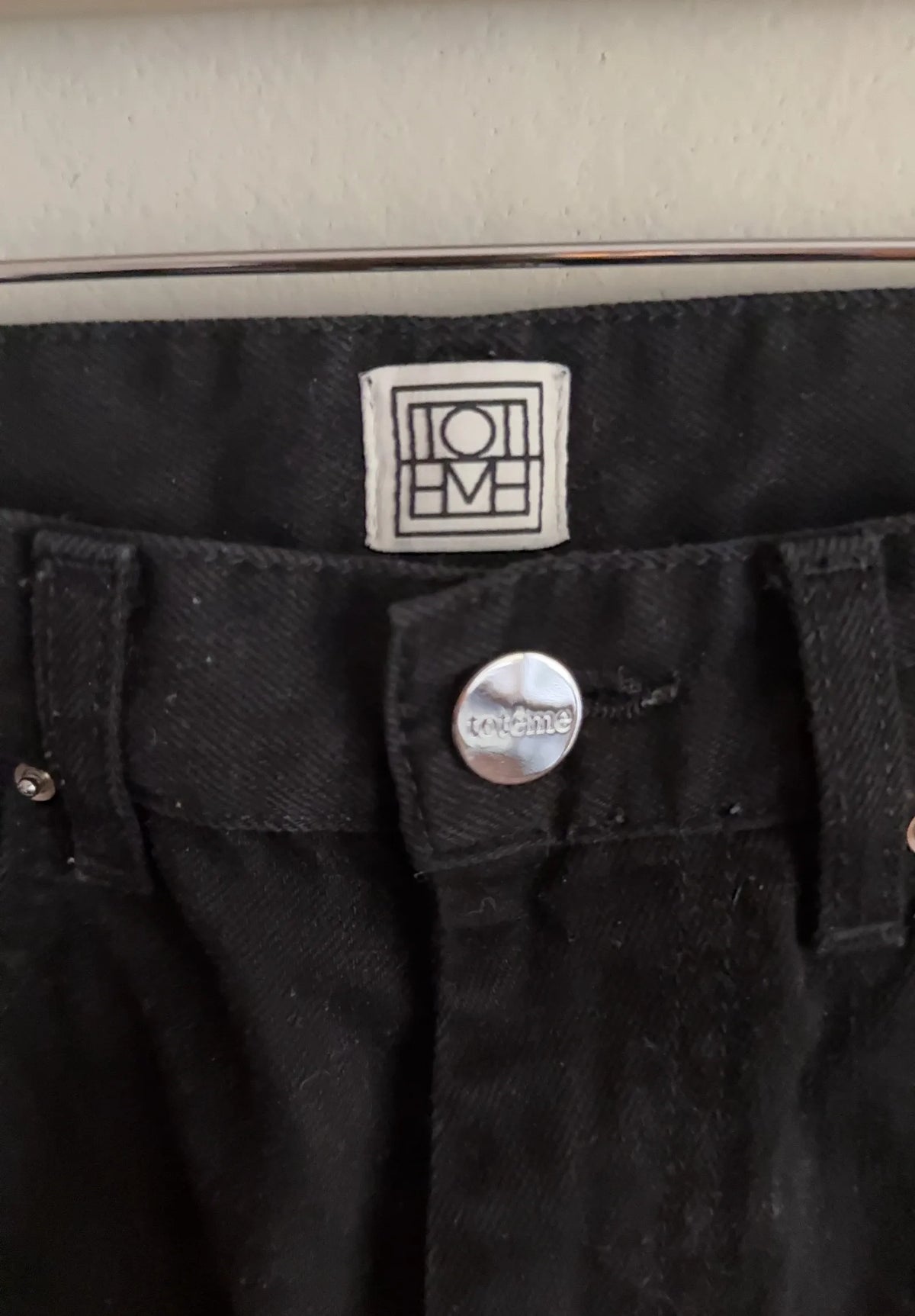 Toteme Twisted Seam Denim Faded Black-jeans