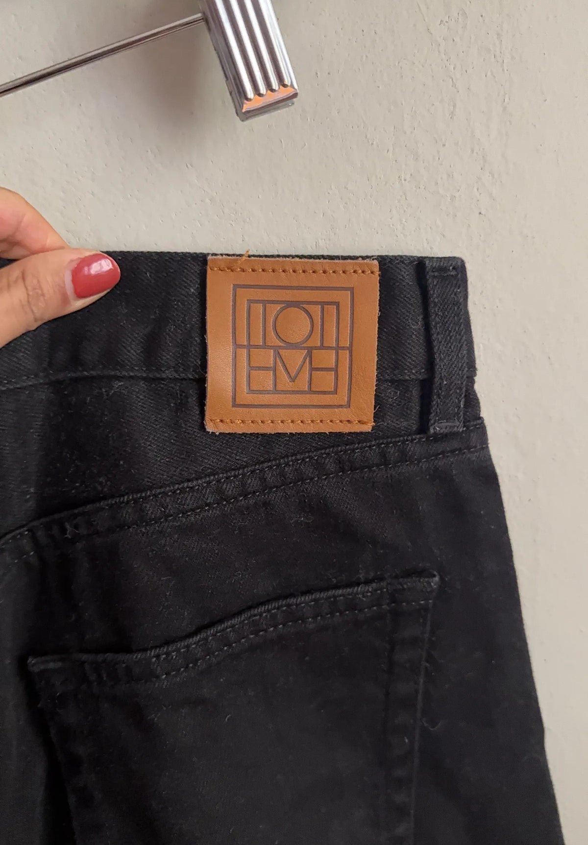 Toteme Twisted Seam Denim Faded Black-jeans