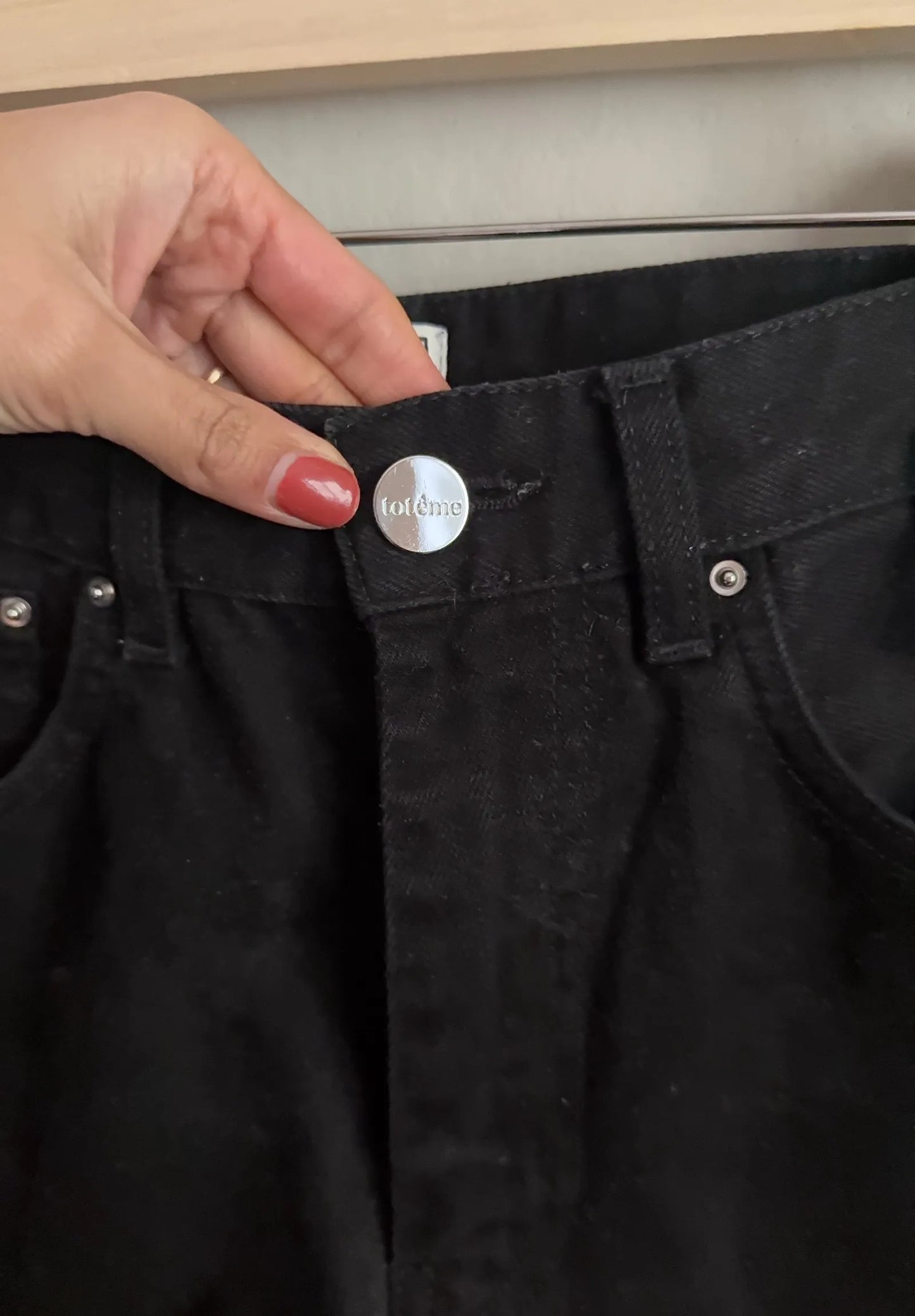 Toteme Twisted Seam Denim Faded Black-jeans