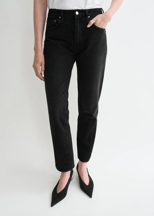 Toteme Twisted Seam Denim Faded Black-jeans
